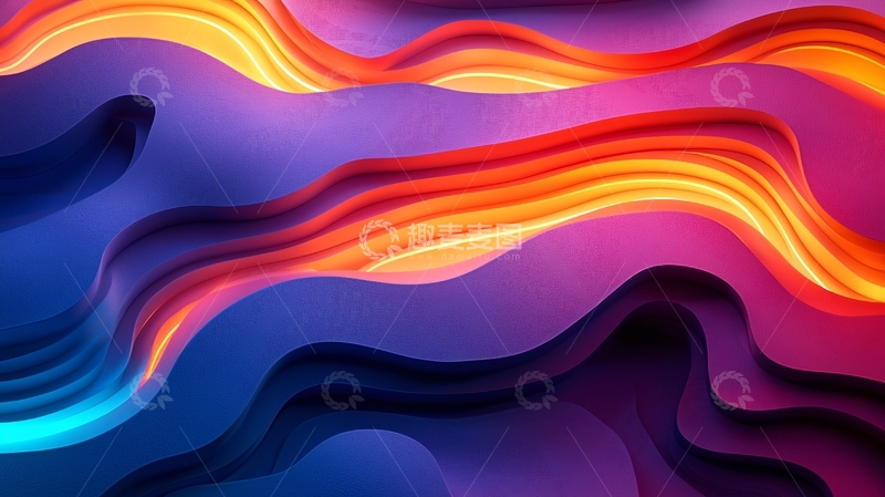 高清大图下载【趣麦麦图】流动的色彩抽象艺术