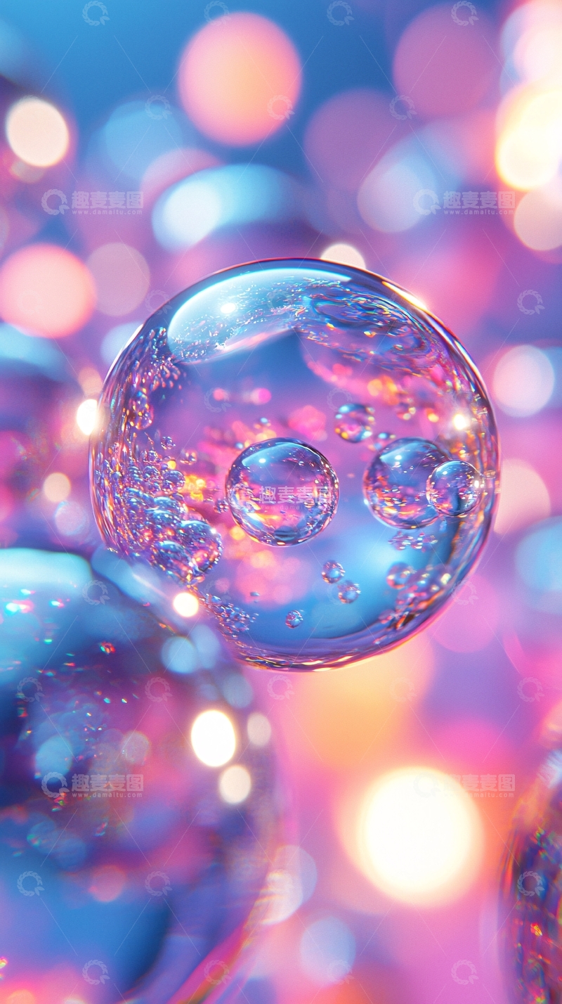 高清大图下载【趣麦麦图】梦幻泡泡背景6