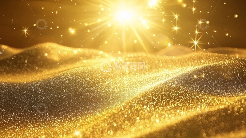 高清大图下载【趣麦麦图】金色沙粒阳光闪耀