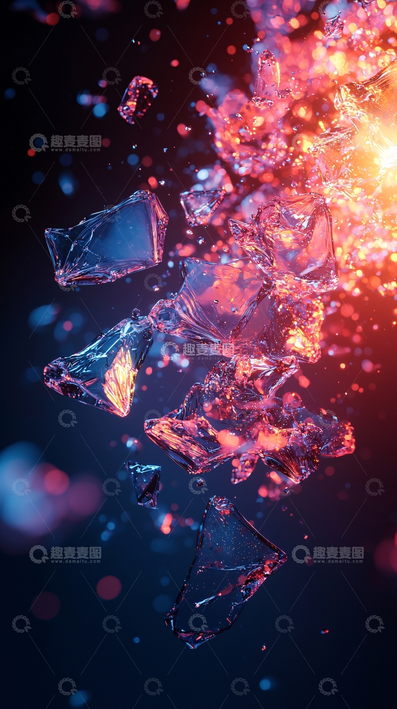 高清大图下载【趣麦麦图】破碎的晶体块