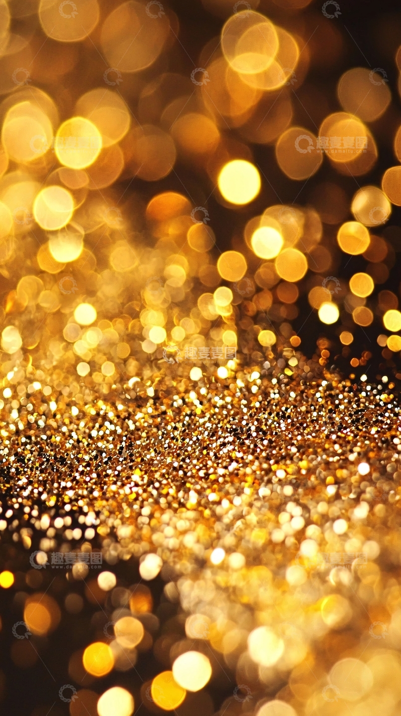 高清大图下载【趣麦麦图】金色闪光背景