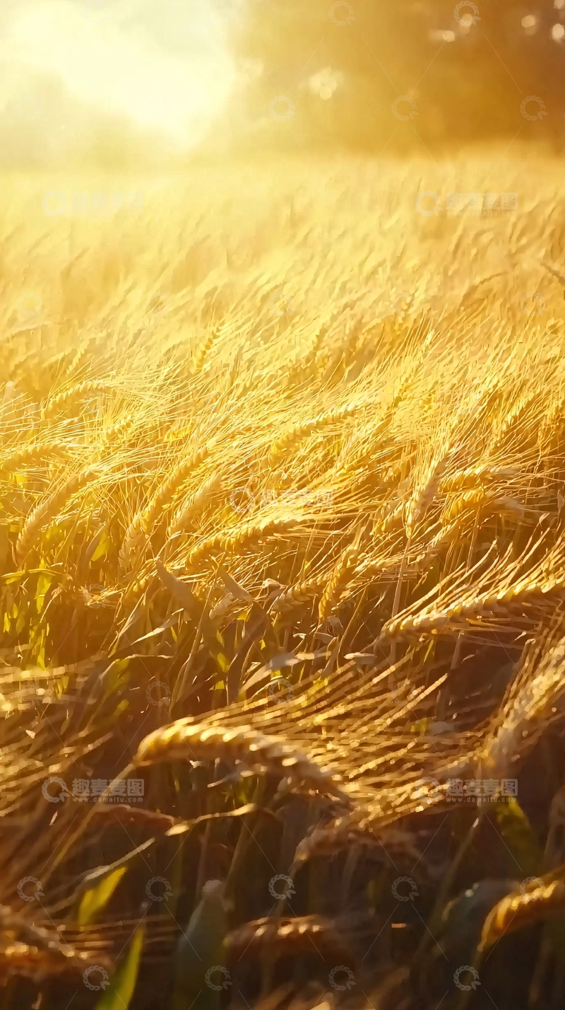 高清大图下载【趣麦麦图】金色麦田夕阳13