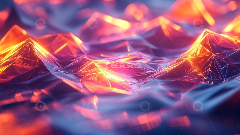 高清大图下载【趣麦麦图】抽象水晶山峰