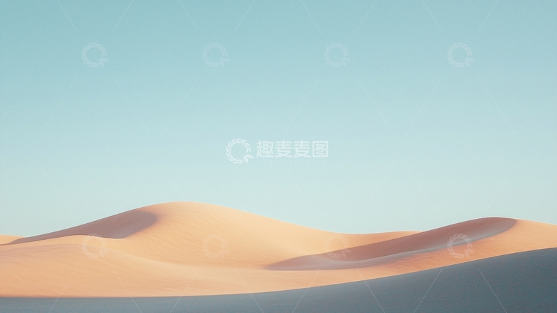 高清大图下载【趣麦麦图】极简主义沙漠景观