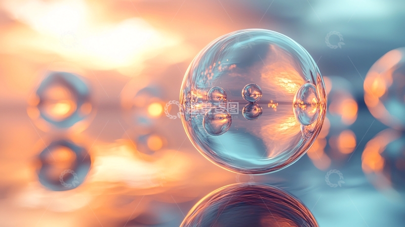 高清大图下载【趣麦麦图】光影梦幻玻璃球
