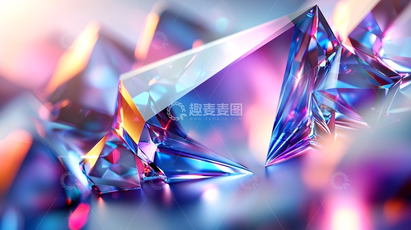高清大图下载【趣麦麦图】抽象几何晶体