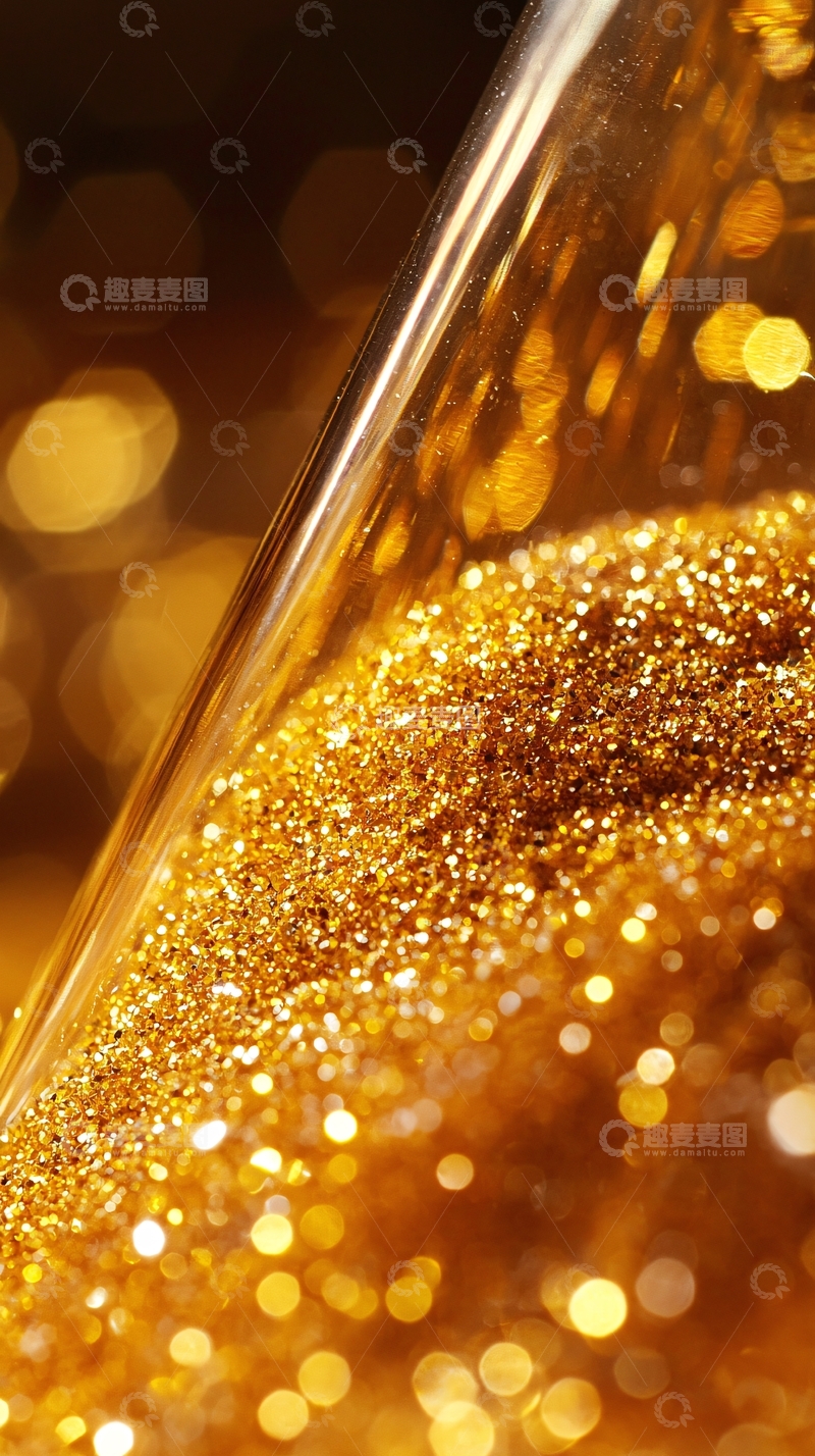 高清大图下载【趣麦麦图】金色闪光沙漏