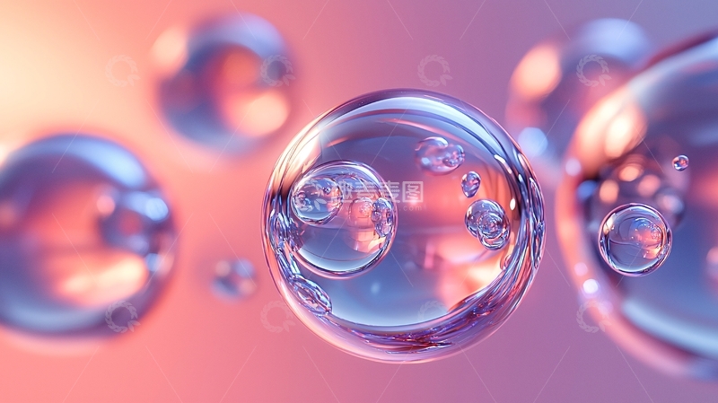 高清大图下载【趣麦麦图】透明水球漂浮