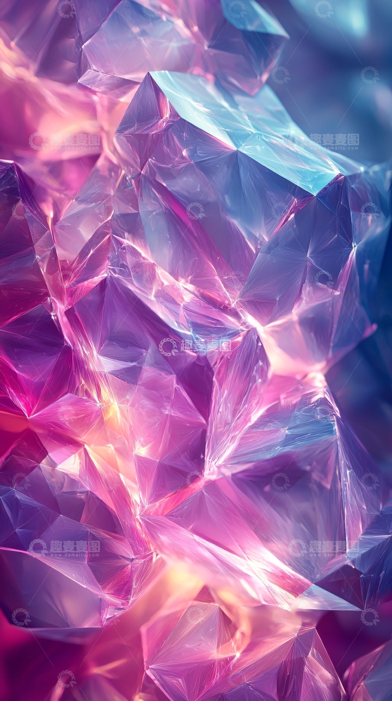 高清大图下载【趣麦麦图】抽象水晶结构体
