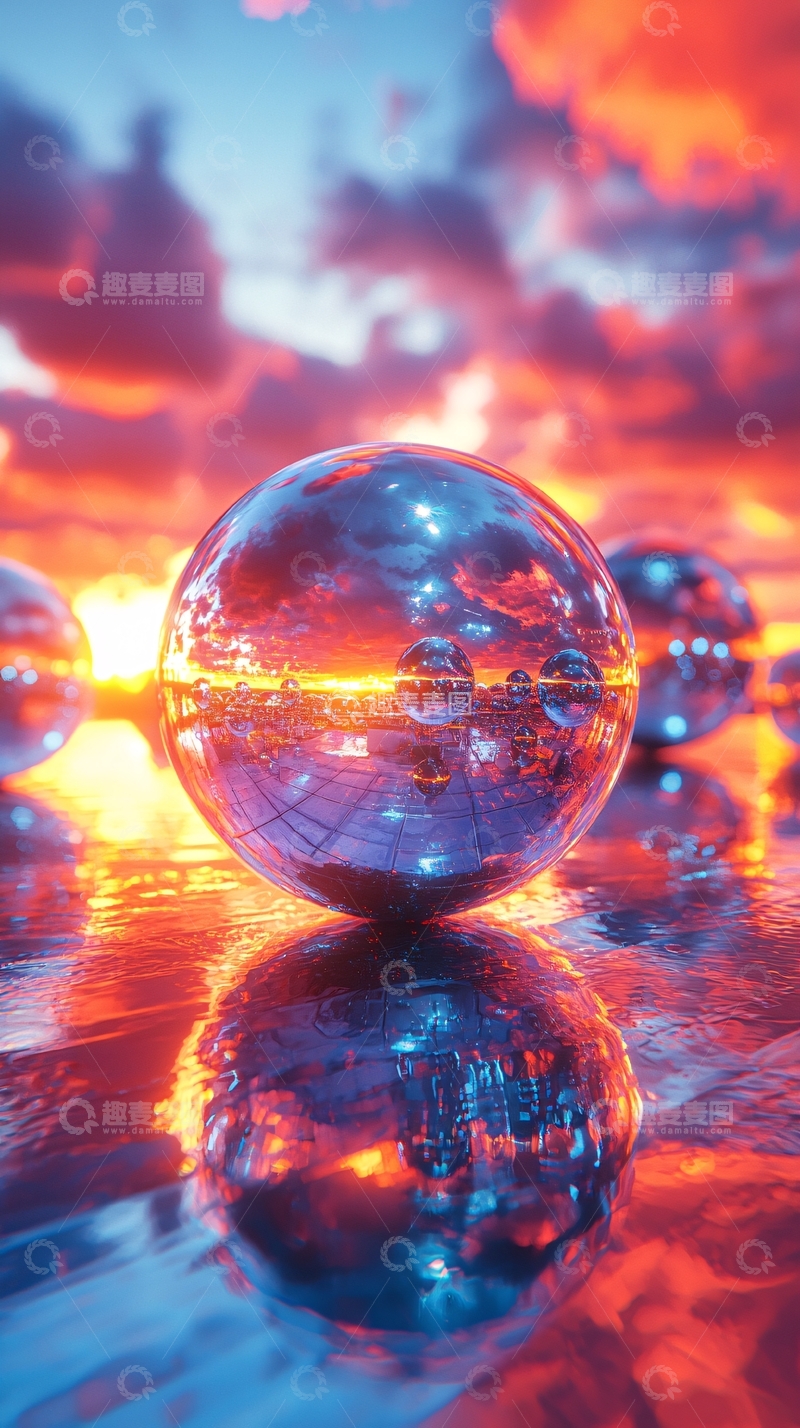 高清大图下载【趣麦麦图】玻璃球