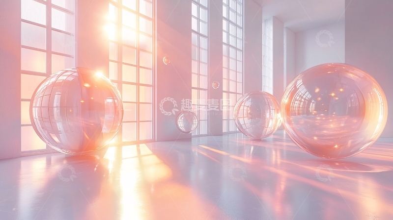 高清大图下载【趣麦麦图】光线透过窗户洒进房间