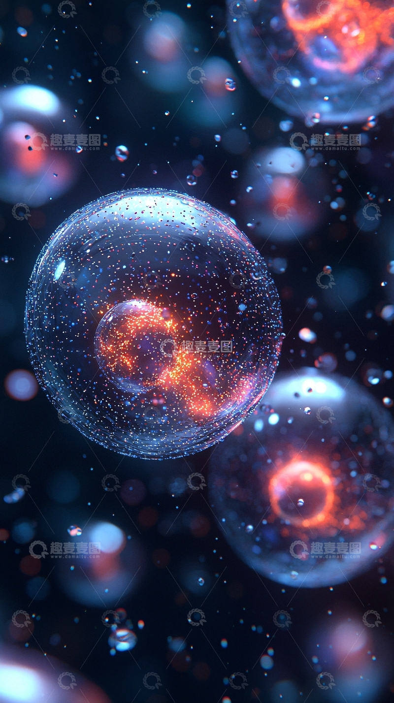 高清大图下载【趣麦麦图】细胞发光内部细节