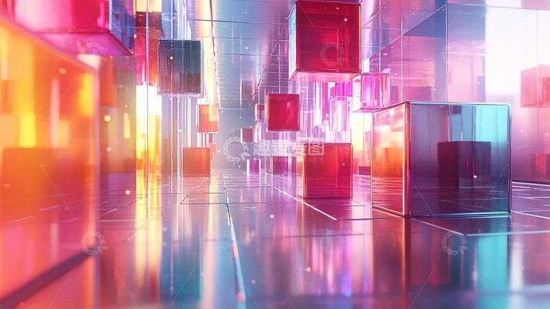 高清大图下载【趣麦麦图】科技感立方体空间