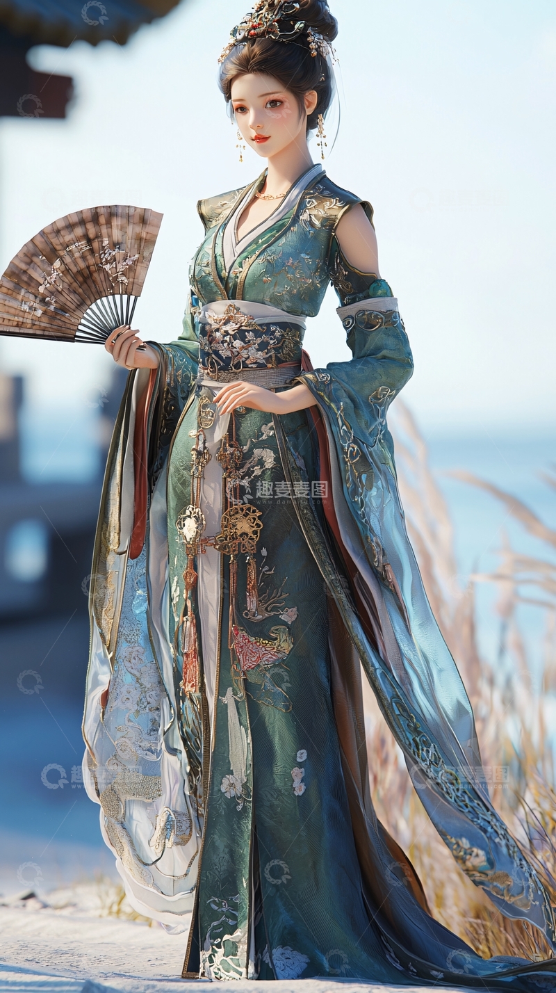 高清大图下载【趣麦麦图】古风美女