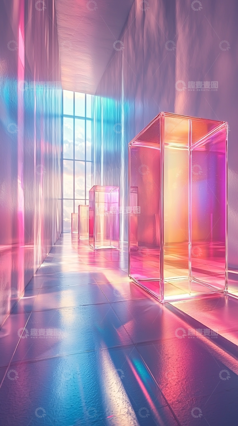 高清大图下载【趣麦麦图】彩色玻璃长廊