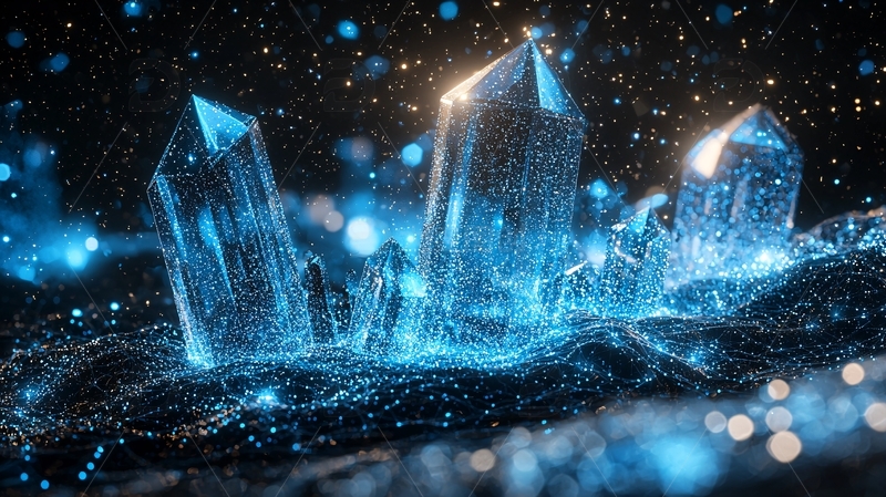 高清大图下载【趣麦麦图】蓝色水晶