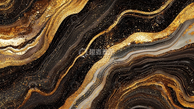 高清大图下载【趣麦麦图】金色黑色大理石纹理