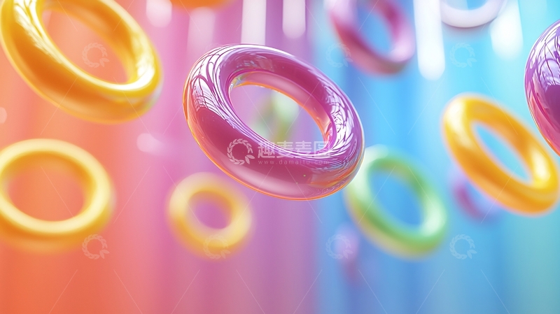 高清大图下载【趣麦麦图】彩色圆环