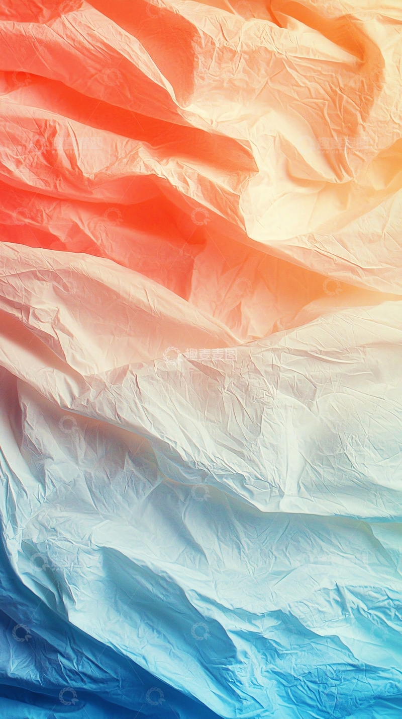 高清大图下载【趣麦麦图】褶皱质感彩色塑料布
