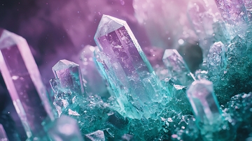 梦幻紫粉色水晶