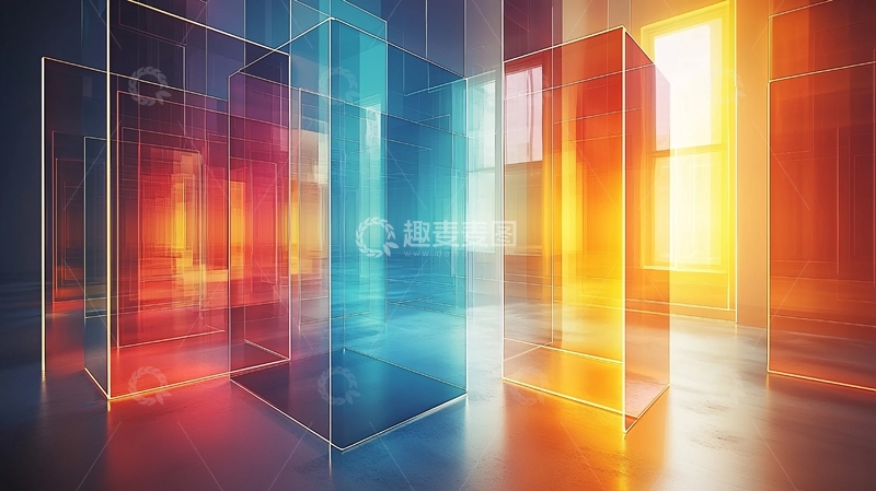 高清大图下载【趣麦麦图】抽象建筑光影结构