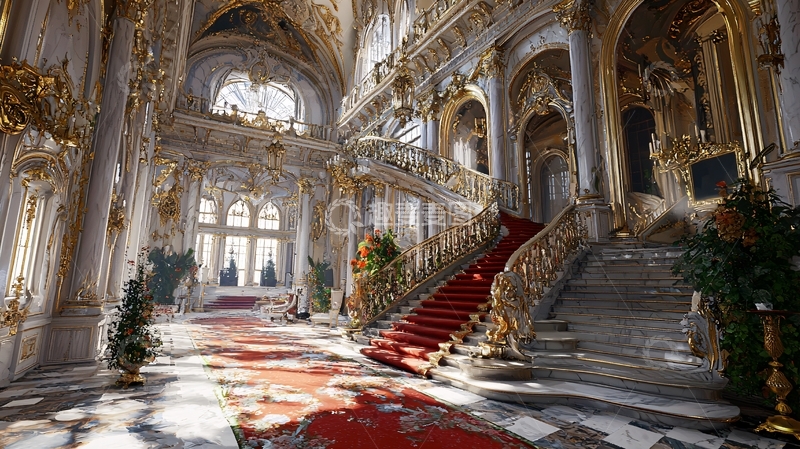 高清大图下载【趣麦麦图】巴洛克风格宫殿内部