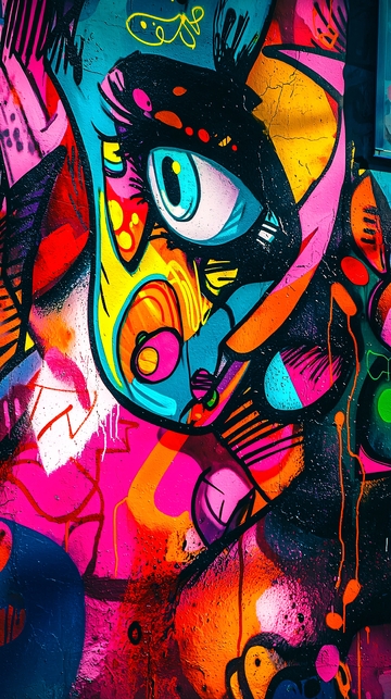 多彩抽象涂鸦艺术