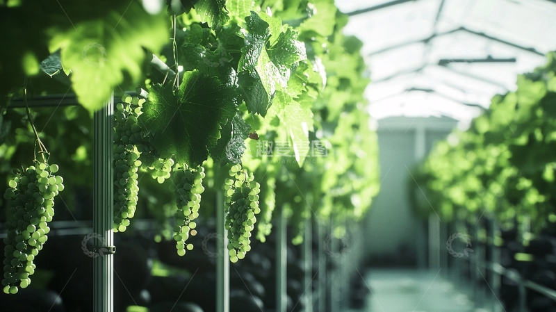 高清大图下载【趣麦麦图】温室葡萄种植