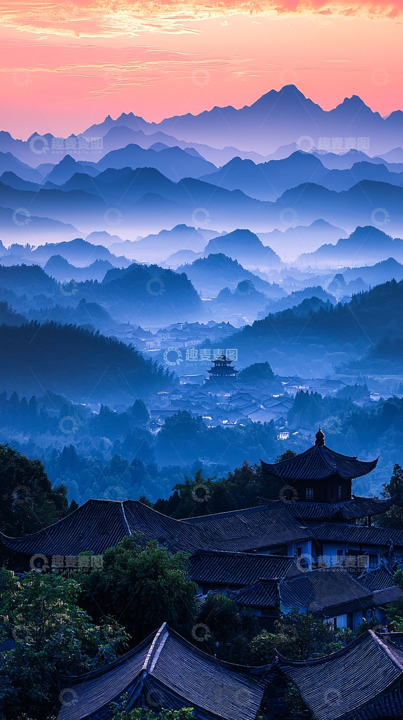 高清大图下载【趣麦麦图】中国山水画意境