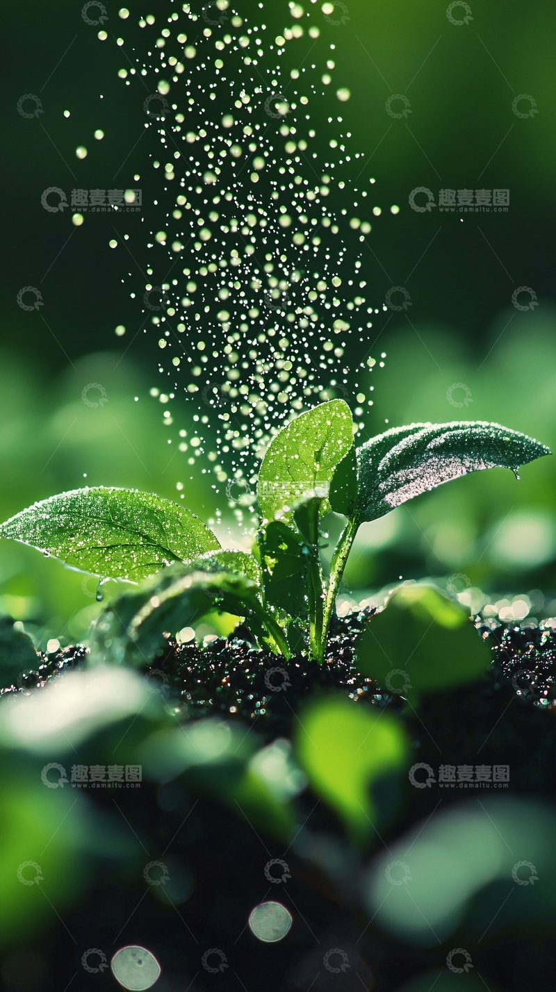 高清大图下载【趣麦麦图】绿植浇水高清图片