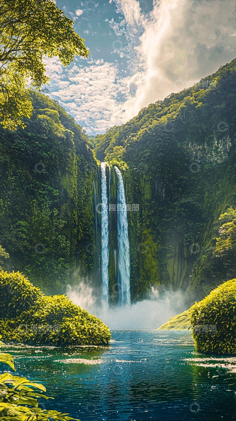 高清大图下载【趣麦麦图】瀑布35