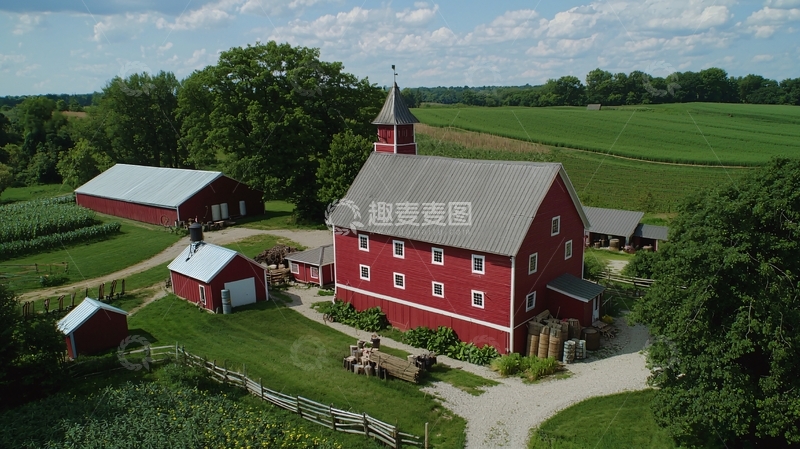 高清大图下载【趣麦麦图】红色谷仓