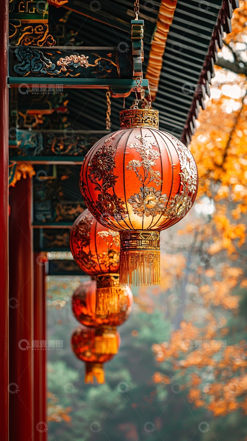 高清大图下载【趣麦麦图】中式宫灯