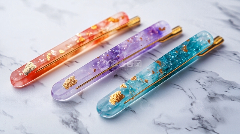 高清大图下载【趣麦麦图】手工树脂发夹