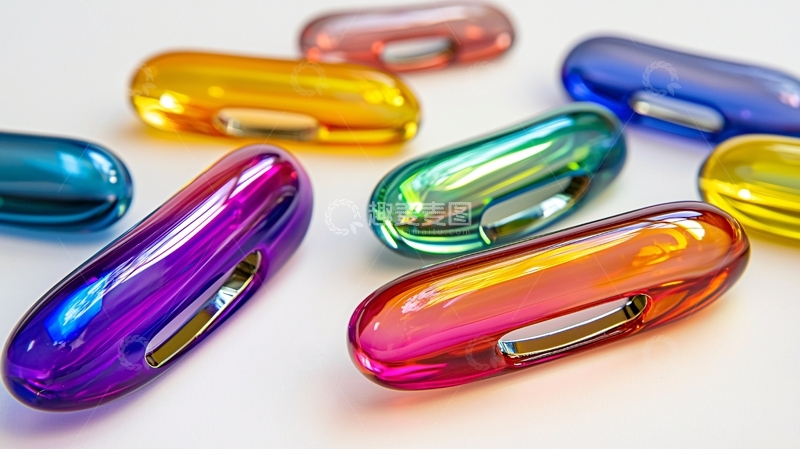 高清大图下载【趣麦麦图】彩色胶囊特写