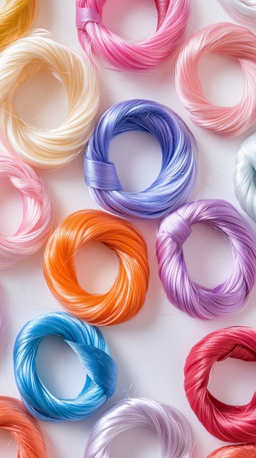 彩色丝带环
