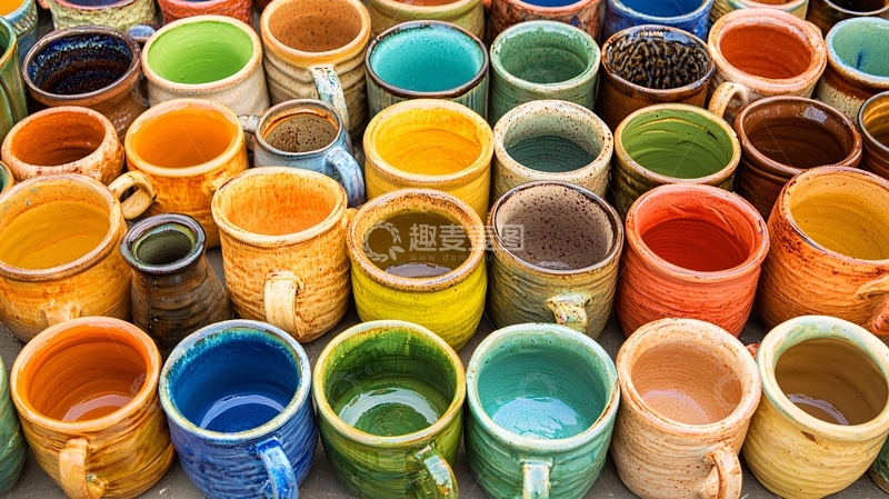 高清大图下载【趣麦麦图】多彩陶瓷马克杯