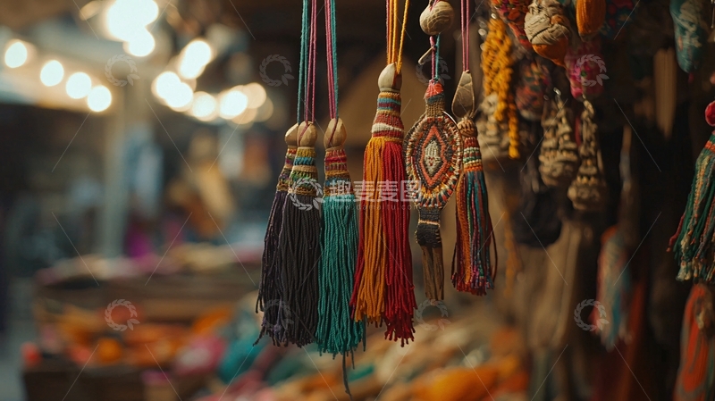 高清大图下载【趣麦麦图】彩色流苏挂饰