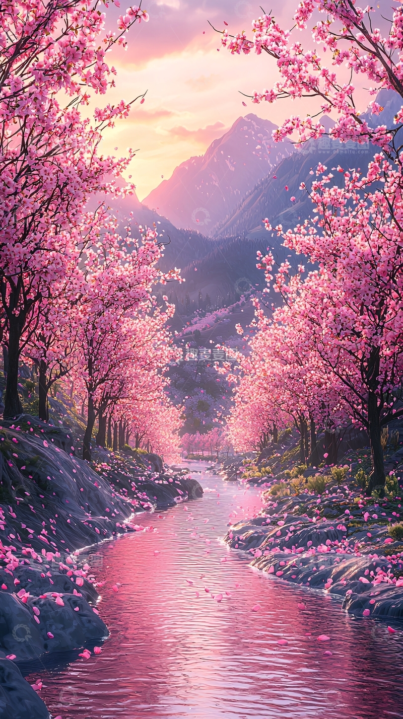 高清大图下载【趣麦麦图】粉色樱花