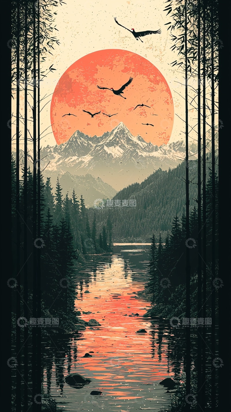 高清大图下载【趣麦麦图】水面倒影