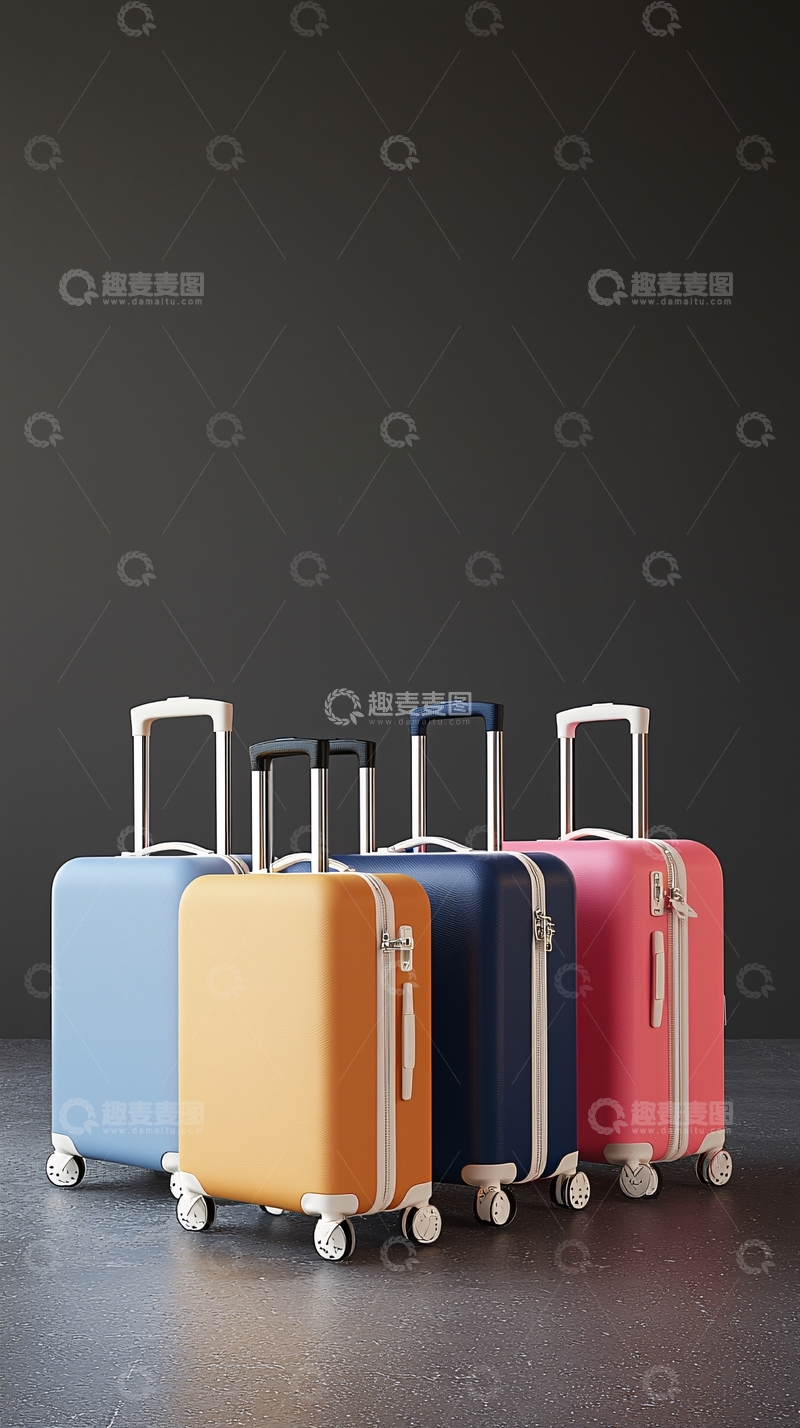 高清大图下载【趣麦麦图】简约时尚拉杆箱