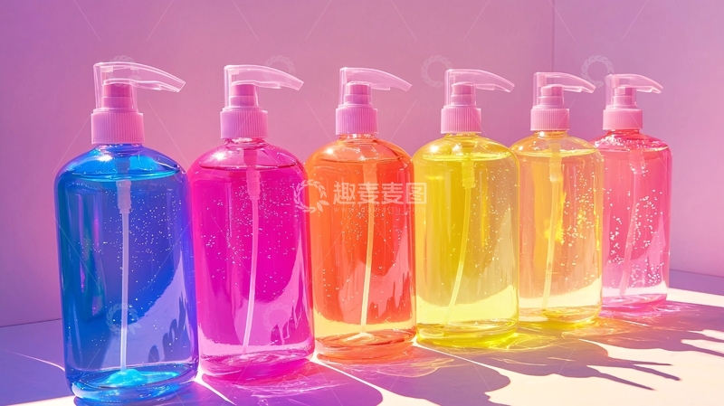高清大图下载【趣麦麦图】彩色洗手液瓶