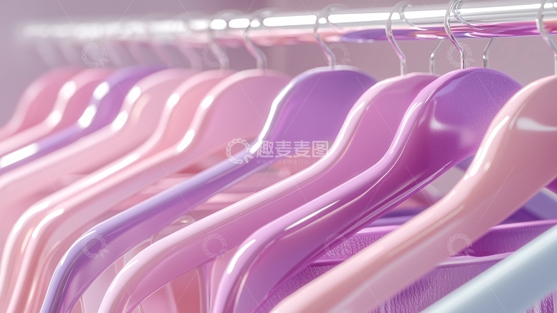 高清大图下载【趣麦麦图】粉色衣架