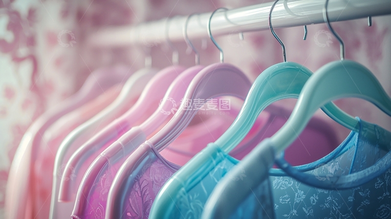 高清大图下载【趣麦麦图】衣物挂在衣架上