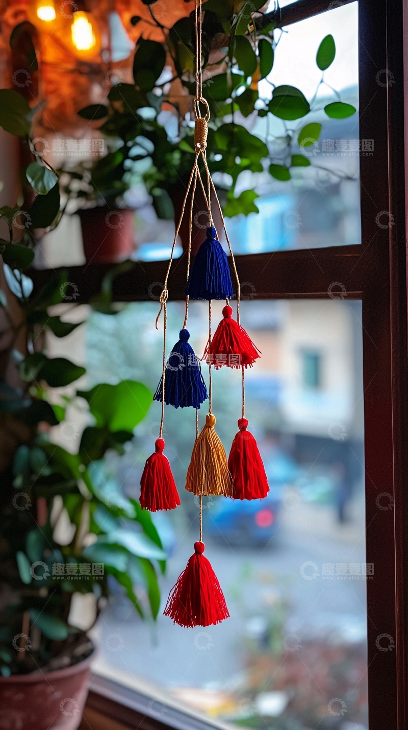 高清大图下载【趣麦麦图】彩色流苏挂饰