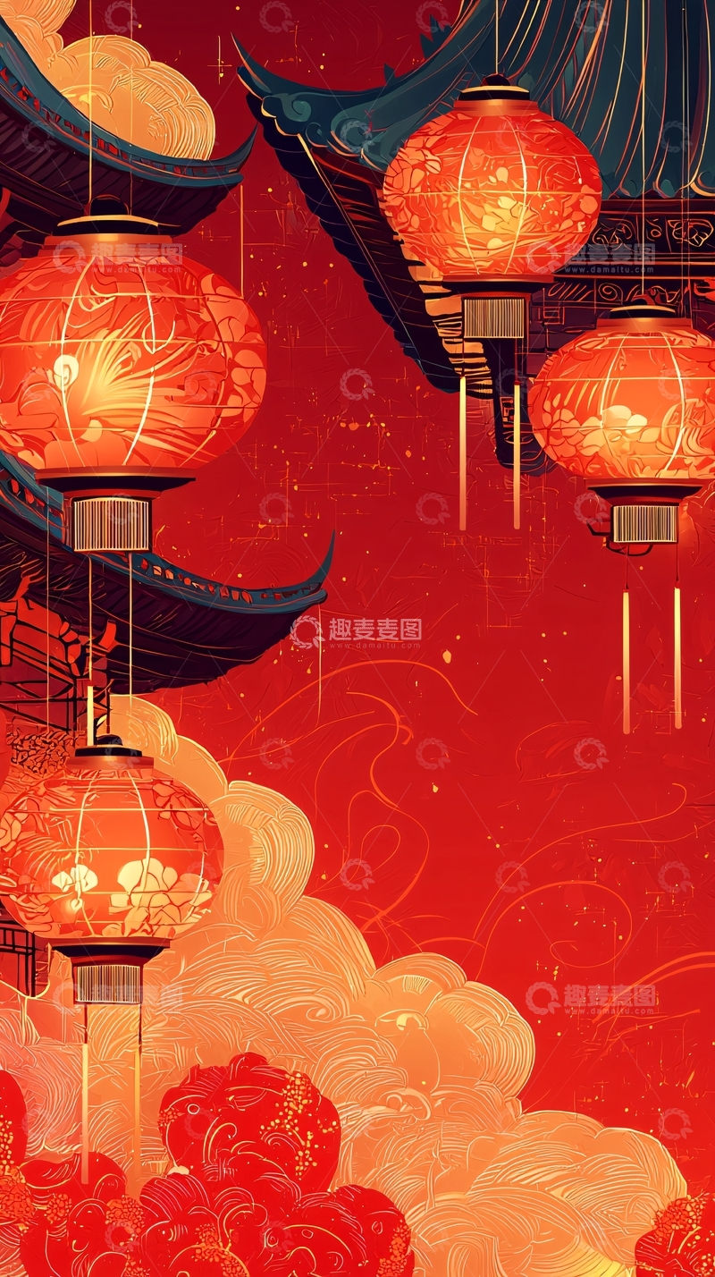 高清大图下载【趣麦麦图】红色灯笼