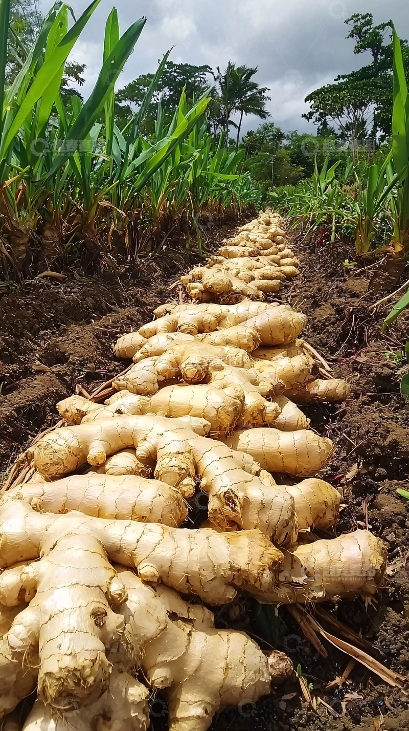 高清大图下载【趣麦麦图】生姜收获