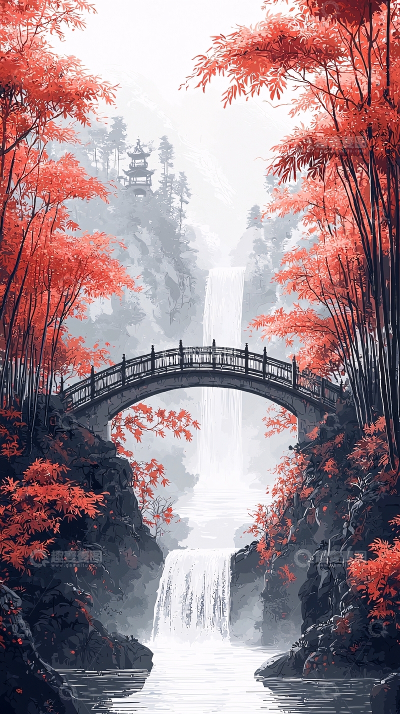 高清大图下载【趣麦麦图】红色树木