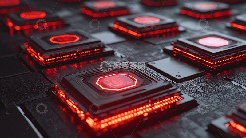 高清大图下载【趣麦麦图】红色芯片