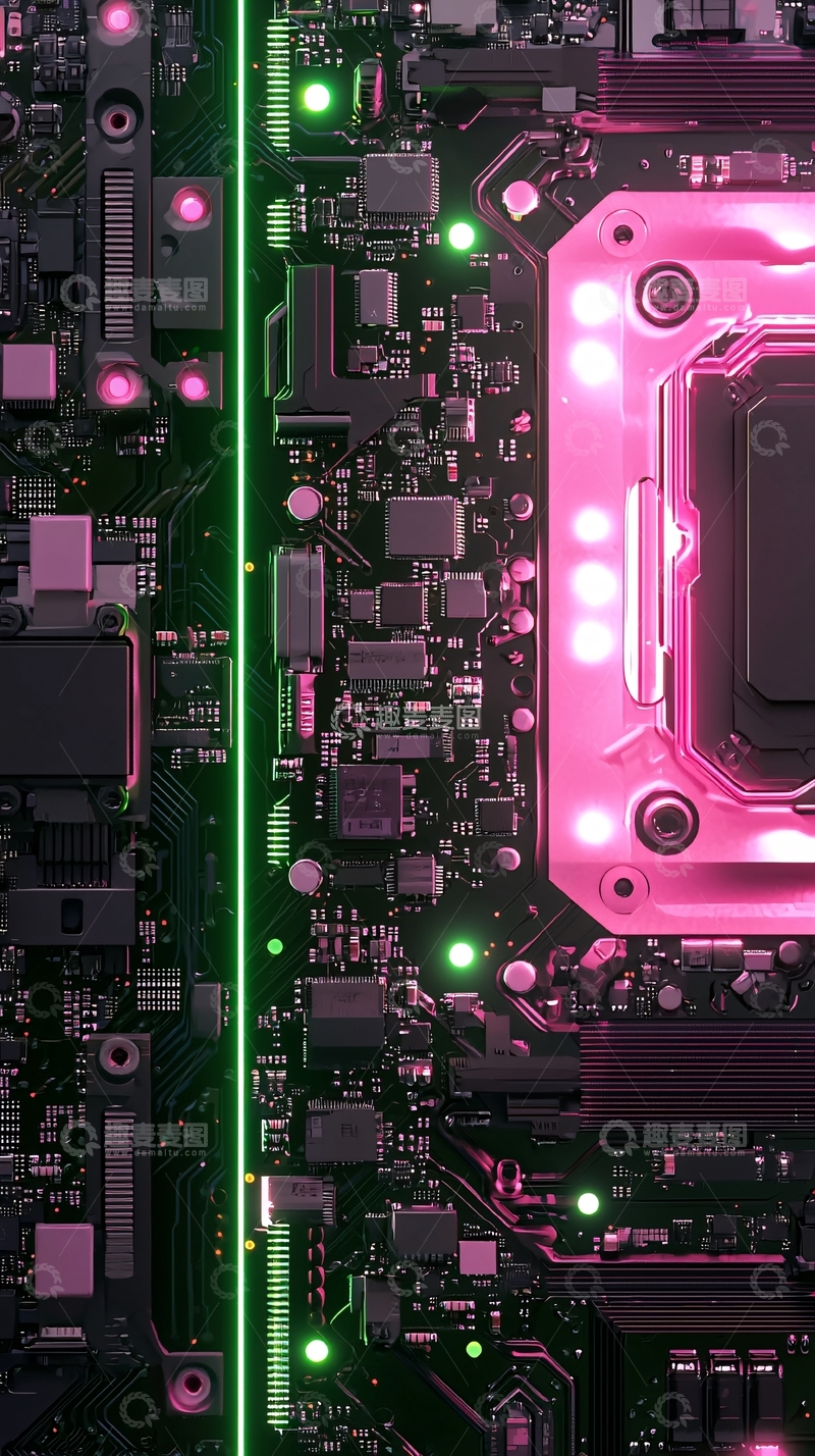 高清大图下载【趣麦麦图】电脑主板特写